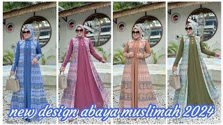 new design abaya muslimah 2024new model abaya designtrend busana viral 2024tren baju lebaran 2024