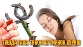 Тушда Така Тикон ва Тирнок куриш  Tushda Taqa Tikon va Tirnoq korish