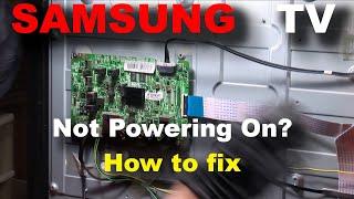 Samsung LED Flat Screen TV Repair - Wont turn on no power - How to Fix