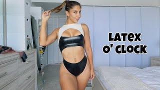 Latex Try On Haul Ft. Elin Harness  Dress bodysuit and amazing pieces #haul