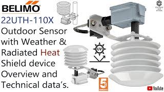 #Belimo Outdoor Sensor with Weather and Radiated Heat Shield  #hvac  22UTH-110X  #bms