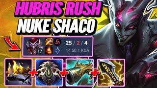 25 Kills Hubris Lethality Shaco - S14 Plat Ranked League of Legends Full Gameplay - Infernal Shaco