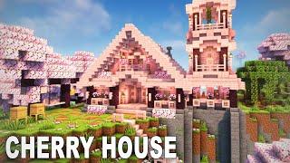 Minecraft How to build a cherry house  Simple Tutorial