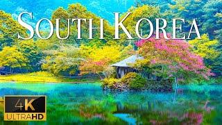 FLYING OVER SOUTH KOREA 4K UHD - Soothing Music With Stunning Beautiful Nature Film For Relaxation