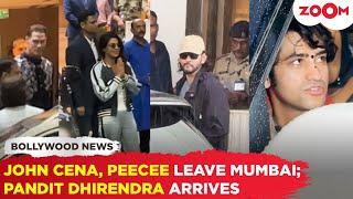 Anant Ambani-Radhika Merchant wedding Priyanka Chopra John Cena LEAVE  Pandit Dhirendra ARRIVES