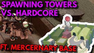 SPAWNING TOWERS VS. HARDCORE MODE  ROBLOX Tower Defense Simulator