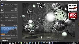 AMD FX 4350. Benchmark Cinebench R15.
