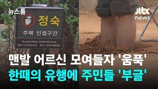 맨발 어르신 모여들자 움푹…한때의 유행에 주민들 부글  JTBC 뉴스룸