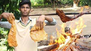 VILLAGE FOOD COOKING GOAT BBQ RECIPES  YUMMY GOAT GRILLED RECIPE  VILLAGE PRIMITIVE TECHNOLOGY