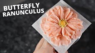 How to pipe buttercream butterfly ranunculus
