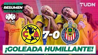 Resumen y goles   América 7-0 Chivas   Liga Mx Femenil AP2024-J9  TUDN