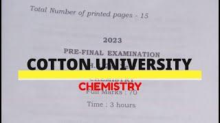 chemistry pre test question paper2023-24cotton universityAHSEC