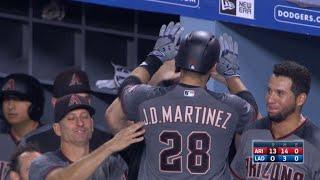 ARI@LAD Martinez hits four home runs against Dodgers