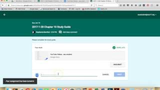 Submitting an Assignment in Google Classroom