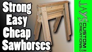 Strong Cheap Stackable Sawhorses - 090