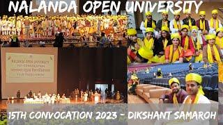 Nalanda Open University 15th Convocation 2023 Patna  NOU Gold Medalist