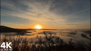 Beautiful Sunrise Above the Clouds with Relaxing Music  4K Ultra HD