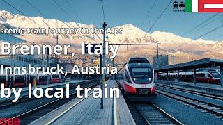 Brenner  Brennero Italy - Innsbruck Austria by local train in the Alps along the Brenner pass