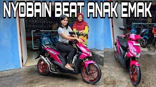 NYOBAIN BEAT BOR UP ANAK NYA EMAK GILA  ENAK BANGET MOTOR NYA 