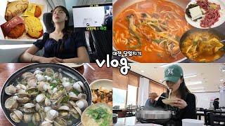 일상vlog 대전 당일치기 기차여행 _ 오씨칼국수+성심당+사라다빵+김치전골+육개장칼국수+물총조개+웨딩사진 셀렉