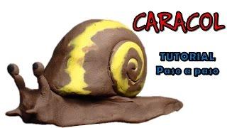  COMO HACER UN CARACOL DE PLASTILINA PASO A PASO  MI MUNDO DE PLASTILINA - MY CLAY WORLD