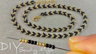 Simple Seed Bead Necklace Seed Bead Jewelry Making Tutorials for Beginners