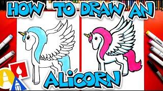 How To Draw An Alicorn Unicorn & Pegasus