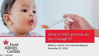 Webinar What is FPIES and how do you manage it?