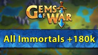 ️ Gems of War All 11 Immortals Launch Day and 180k VP PvP Rush ️