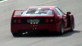 Ferrari F40 SOUND On the Track - Accelerations & Backfires