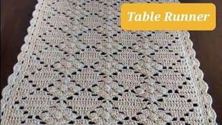 crochet table runner  easiest table cover pattern  table runner tutorial #tablerunner #easycrochet