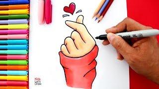 Aprende a dibujar un CORAZÓN COREANO  Dibujos Tumblr Fáciles