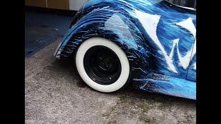 Painting car vw wizard in graffiti style. Bonkers design by Maniuko.