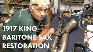 1917 H N  White King Baritone Saxophone Restoration Part 1