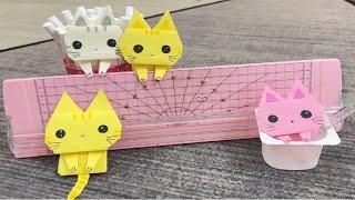 3D Origami Cat  How to fold a simple Origami Cat With Paper