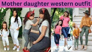 mother and daughter same western dress  Twining dress