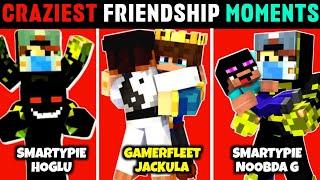 Gamers Craziest and OP Friendship Moments in Minecraft  Ft Gamerfleet Jack Smartypie Hoglu