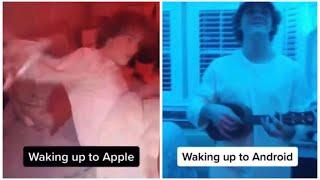How android users wake up vs how iPhone users wake up iPhone vs android alarms tiktok