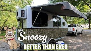 Snoozy Camper is BETTER THAN EVER  Full Tour  Fiberglass Travel Trailer