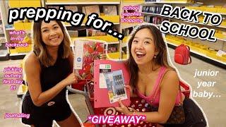 PREPPING FOR BACK TO SCHOOL *junior year*  supplies whats in my backpack & GIVEAWAY