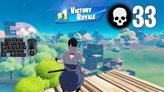 33 Elimination Solo Squad Win Season 8 Gameplay Full Game Fortnite PC Keyboard