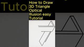 How to Draw 3D Triangle Optical Illusion easy Tutorial #gurudrawings #drawing #3dillusiondrawing