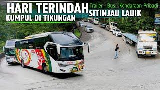 Luar BiasaLima Trailer Berbagai Negara Konvoi & Konvoi Bus Minang Ditikungan Ekstrim Sitinjau Lauik