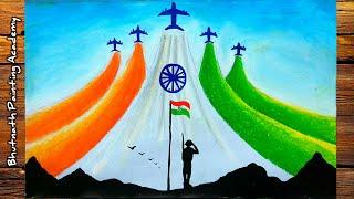 how to draw Republic day drawing easyindependence day painting
