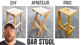 3 LEVELS of Bar Stools DIY to PRO Build