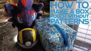 How to make a Box Pouch No patterns necessary. Box pouch sewing tutorial with no raw edges