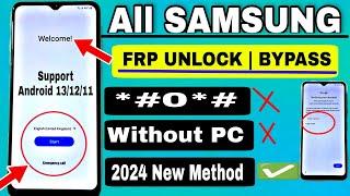 FREE- 2024 SAMSUNG FRP Bypass Android 1213 100% WORK No *#0*#  App & Activity Launcher No Work