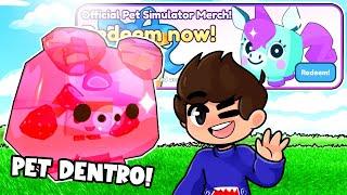 CANJEO mi PRIMER CODIGO de MERCH y COMPRO la HUGE JELLY PIG MAS RARA  Roblox Pet Simulator X