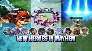 NEW HEROES AND SKILLS IN MAYHEM - DID THEY NERFED FANNYS ENERGY IN MAYHEM? - MOBILE LEGENDS