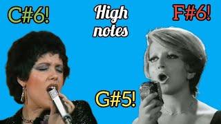 Female Italian Singers - Best Vocals part I - High notes - Live Performances